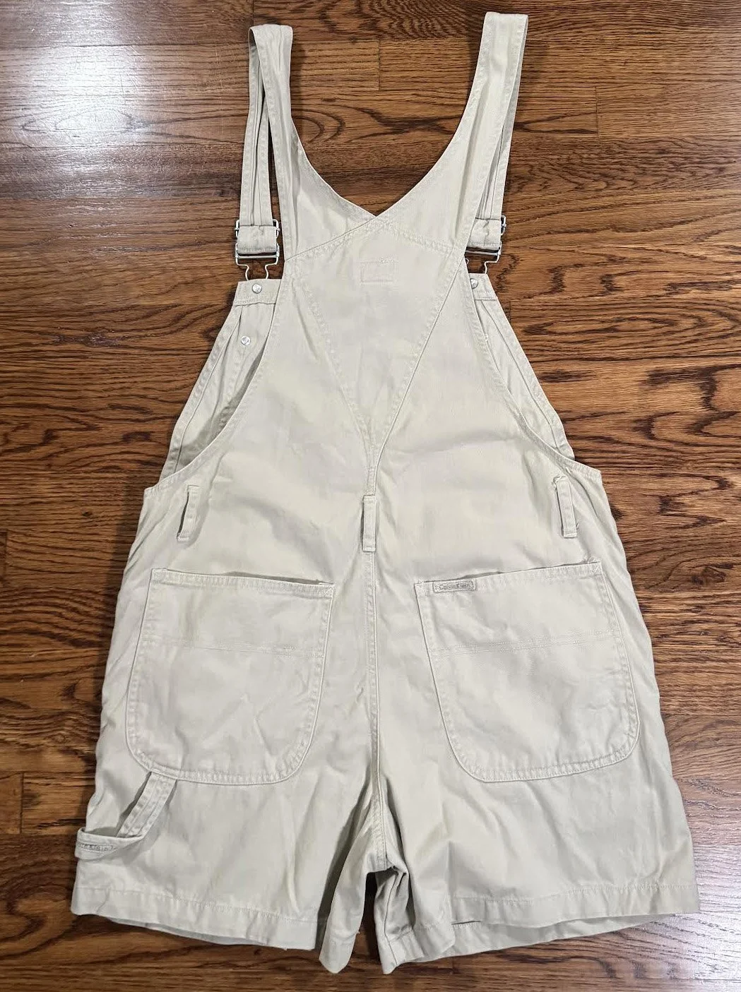Vintage Calvin Klein Khaki Carpenter Overall Shorts (Size M